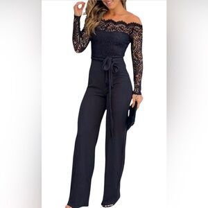 Elegant Black Lace Jumpsuit